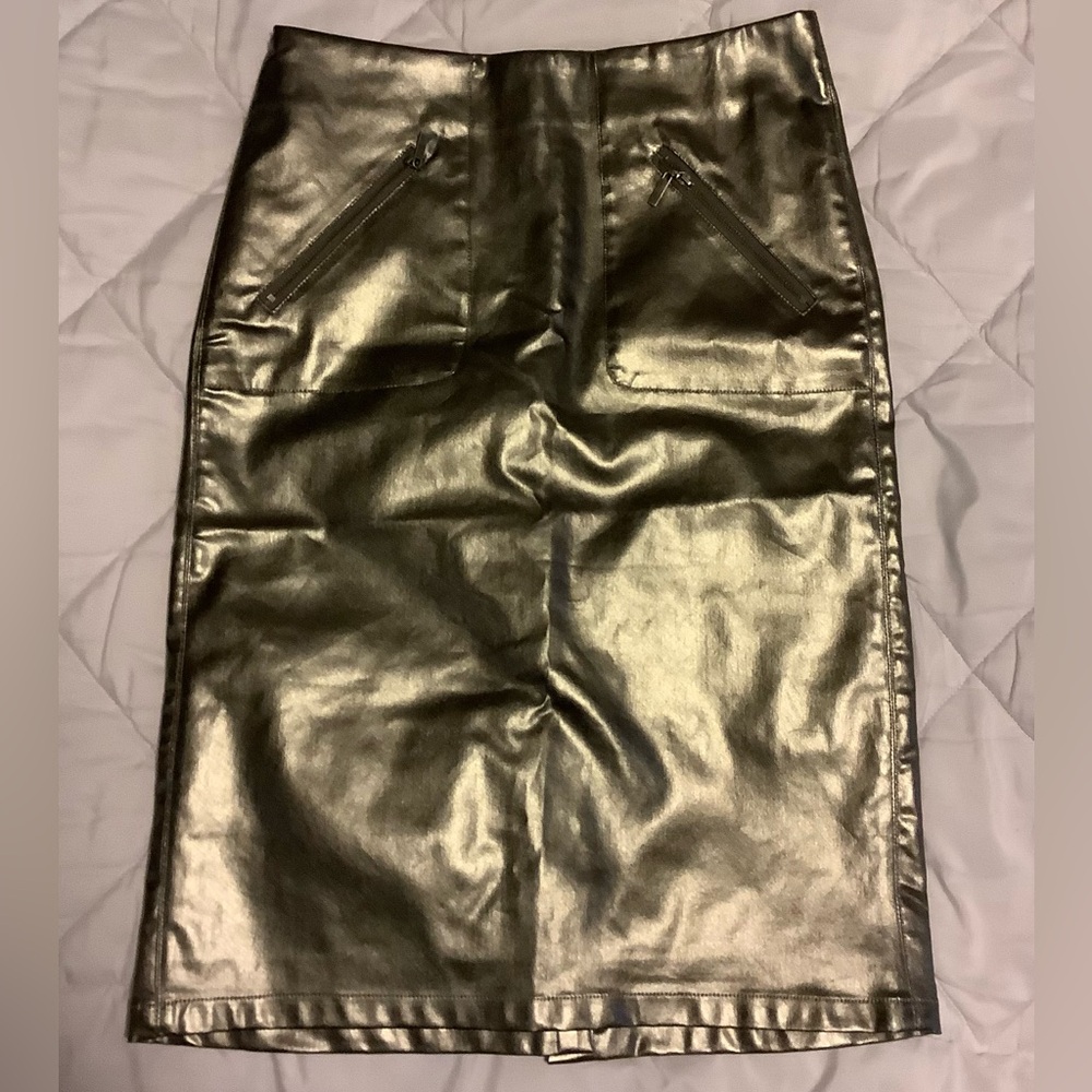 Kate & Mallory Metallic Pencil Skirt - Picture 2 of 4